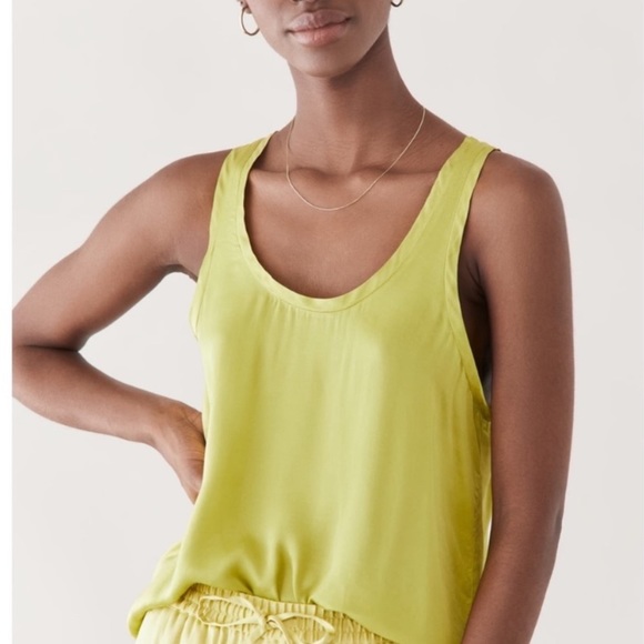 Nili Lotan Green Raceback Scoop Neck Tank Top SZ XS - Picture 2 of 4